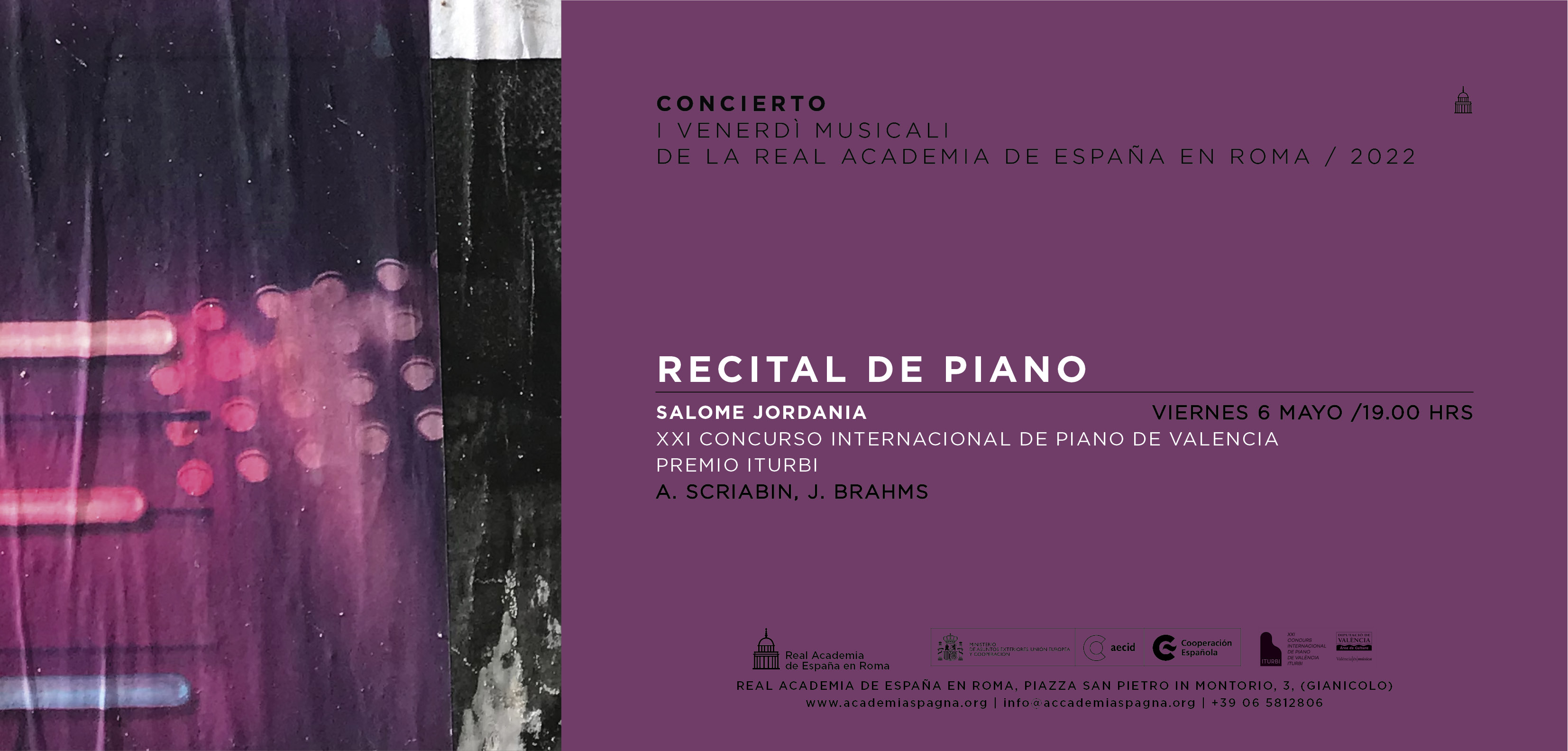 Consult Typically Thrust Recital de piano Salome Jordania – XXI CONCURSO INTERNACIONAL DE PIANO DE  VALENCIA PREMIO ITURBI | accademiaspagna